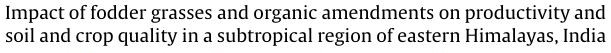 Impact of fodder grasses and organic amendments on productivity and  soil and crop quality in a subtropical region of eastern Himalayas, India